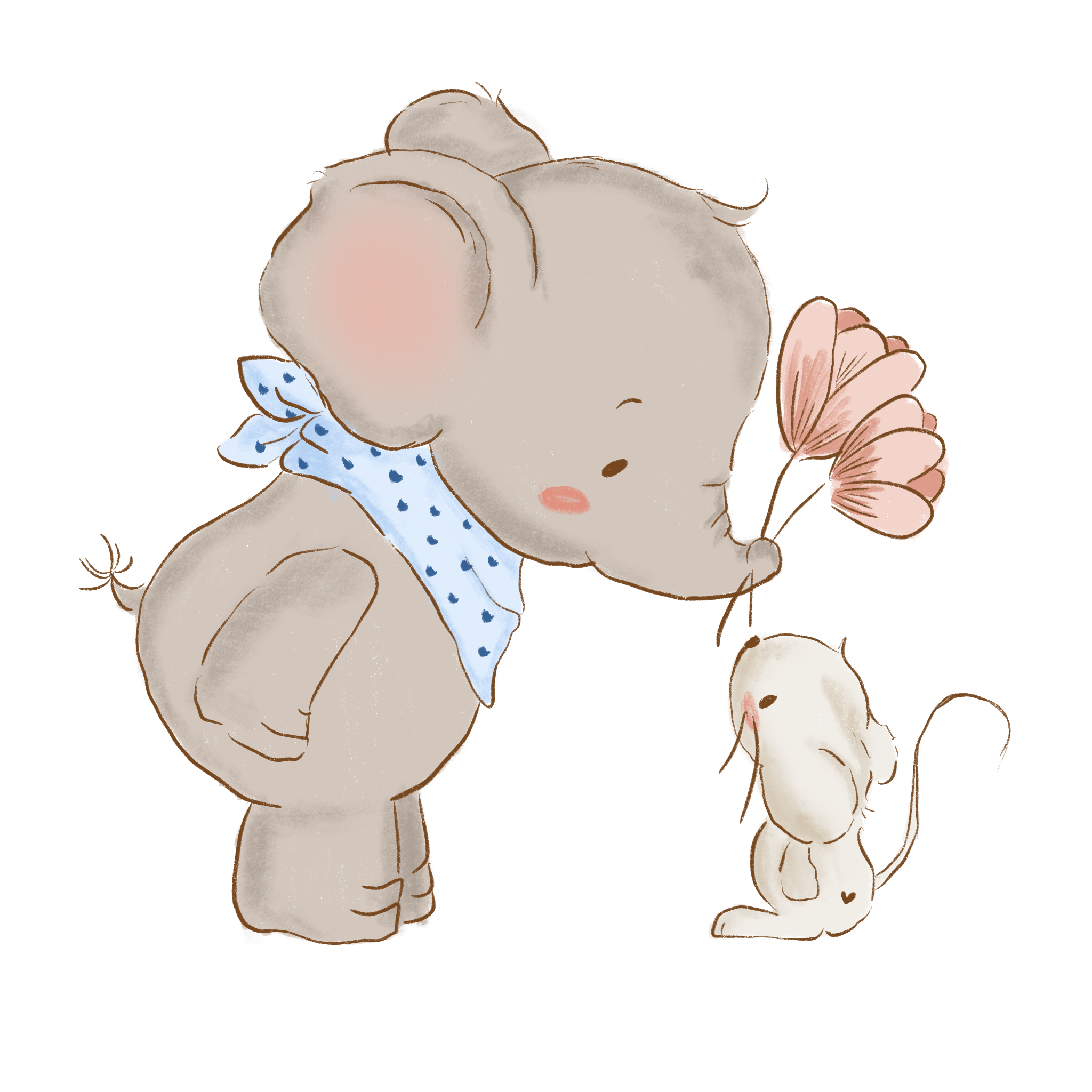 Elephant with flower